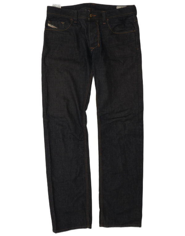 Diesel Jean droit homme W33 L34 bleu marine coton