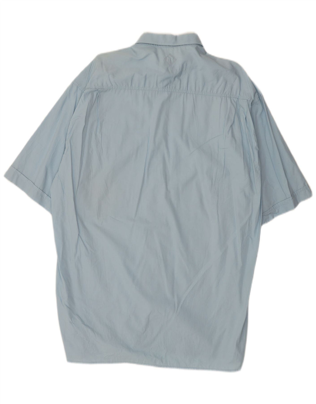 Ungaro Chemise à manches courtes pour homme Taille 16 Grand coton bleu