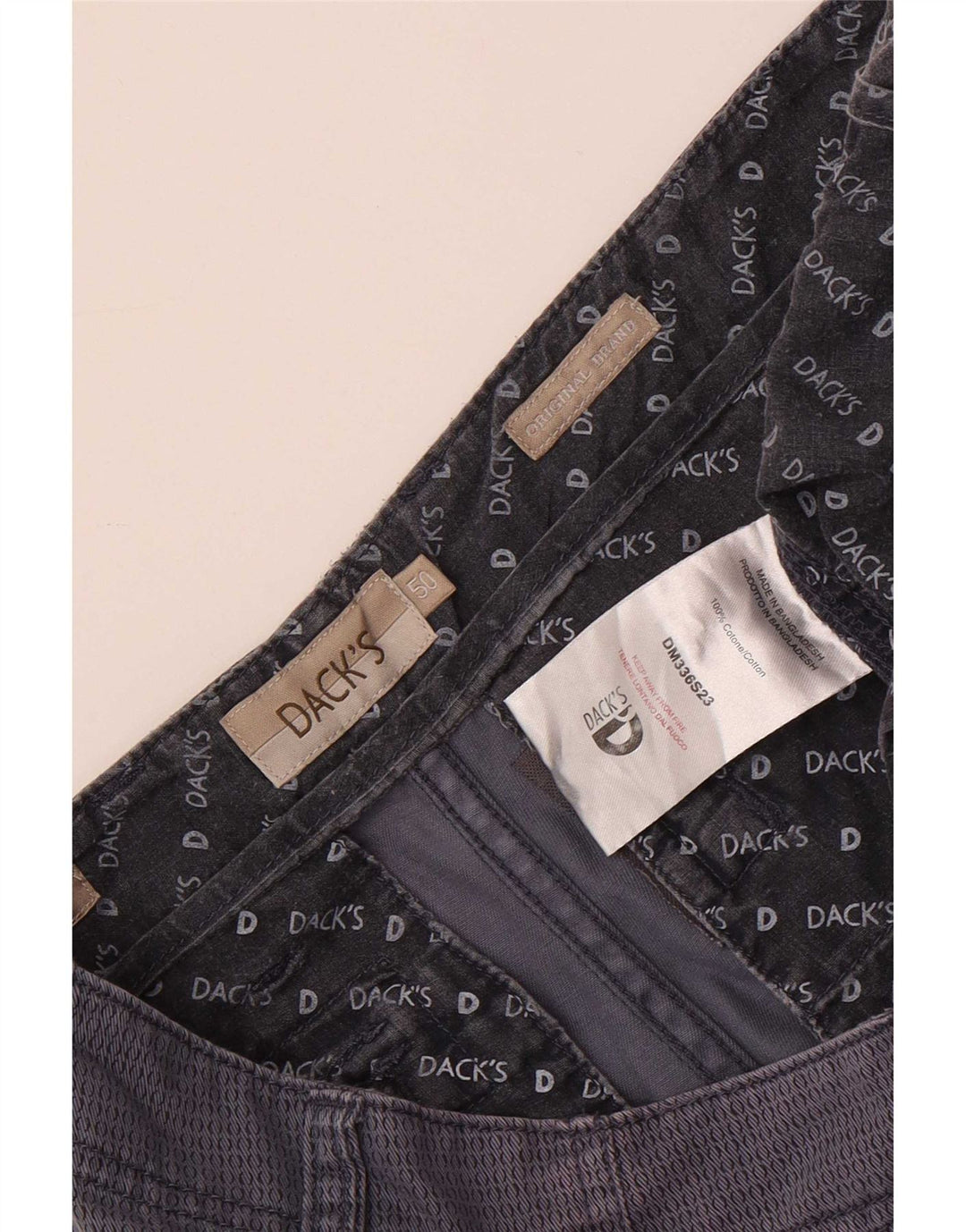 Dack's Short cargo pour homme IT 50 Large W34 Bleu marine en coton à pois