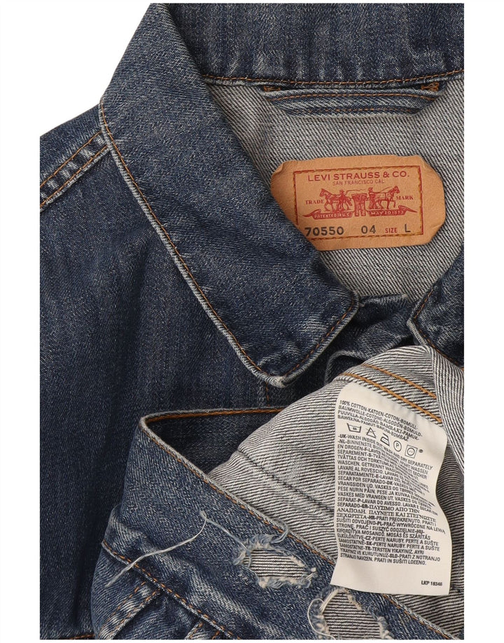 Levi's Veste en jean 70550 pour homme UK 40 Large Bleu Coton