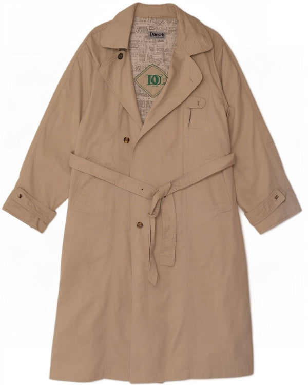 vintage Mens Trench Coat UK 38 Beige Moyen