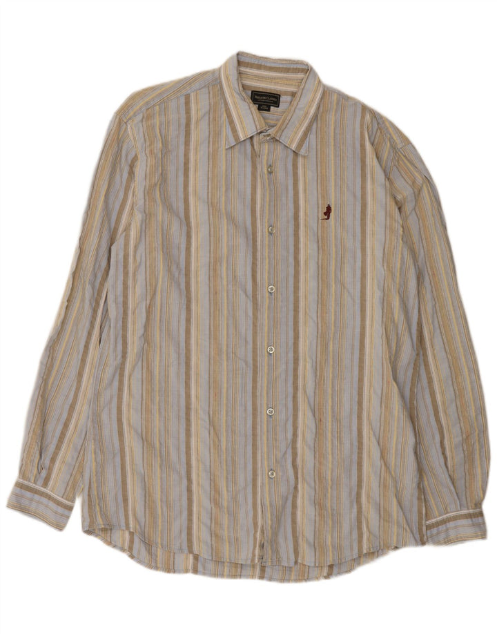 Marlboro Classics Chemise Homme XL Bleu Rayé Coton