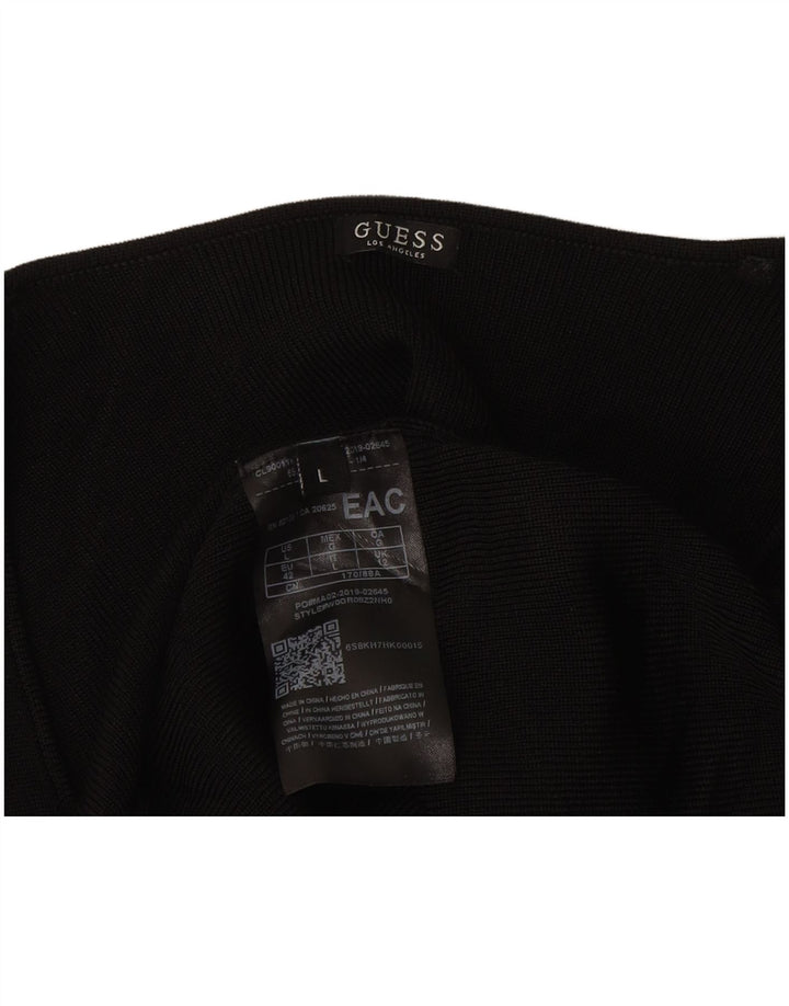 Guess Haut à manches longues pour femme UK 12 Rayonne noire moyenne