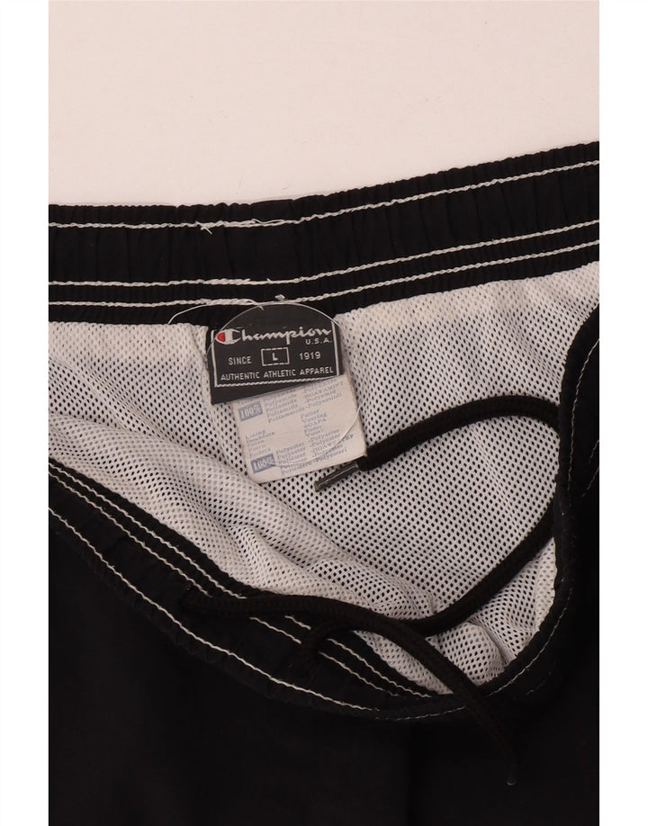 Champion Short de Bain Homme Large Noir Polyamide