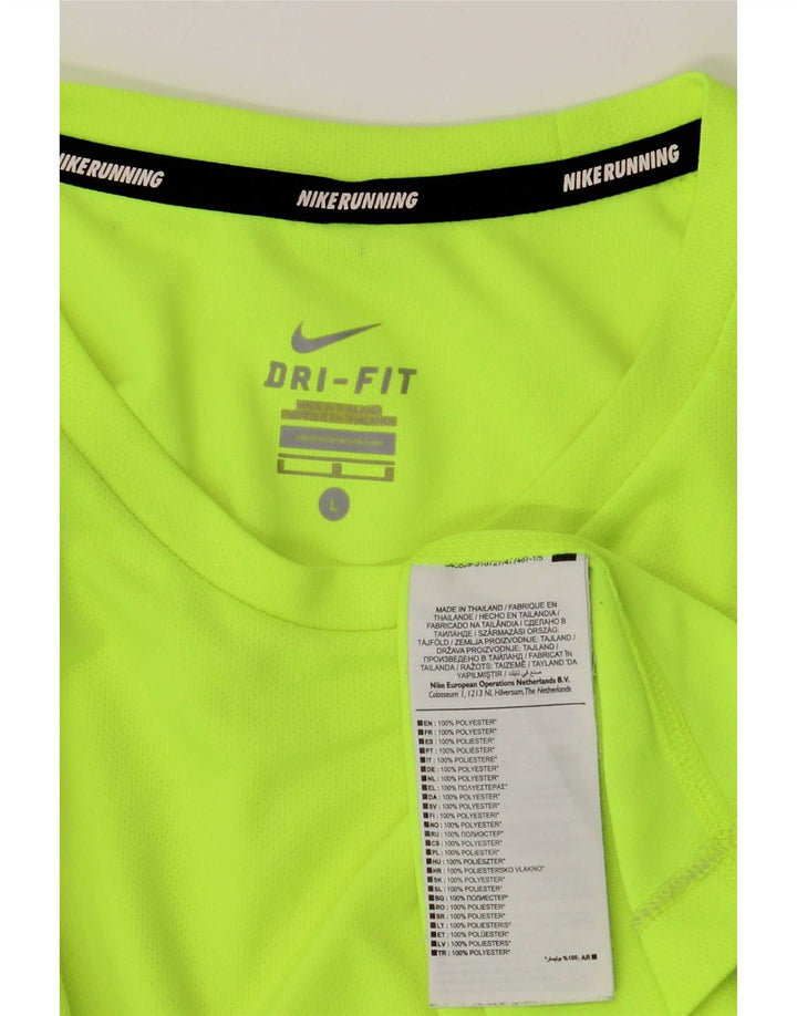 Nike Haut Dri Fit à manches longues pour homme en polyester vert Taille L
