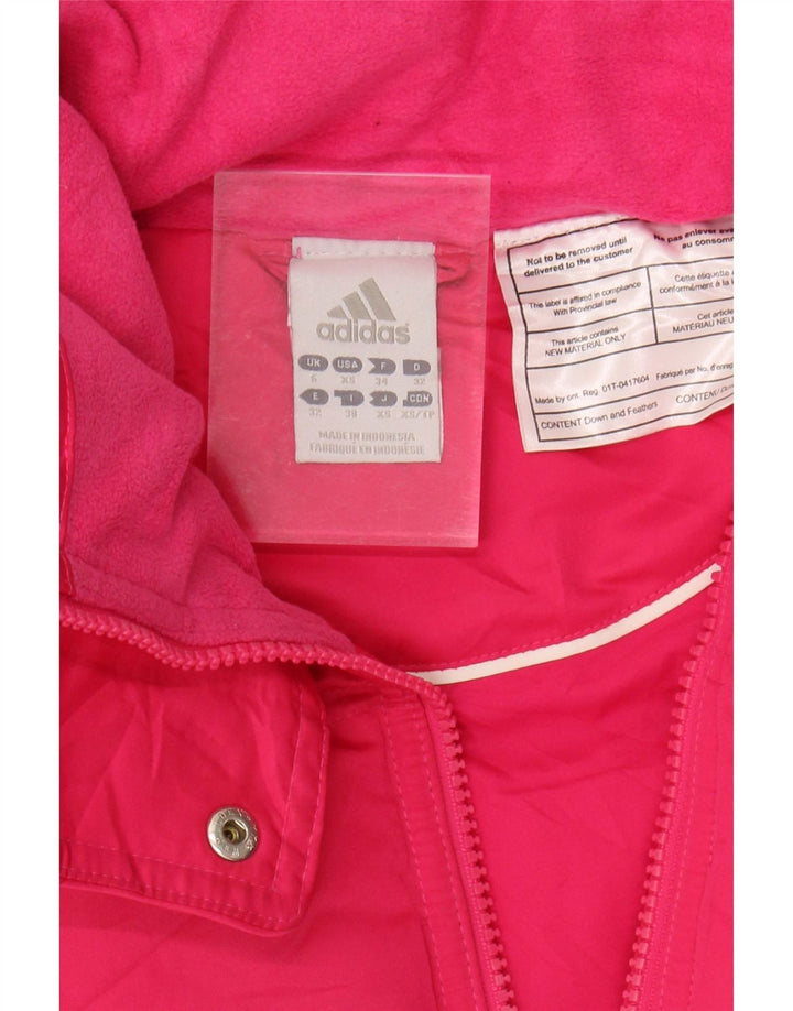 Adidas Gilet rembourré pour femme UK 6 XS Rose Polyester