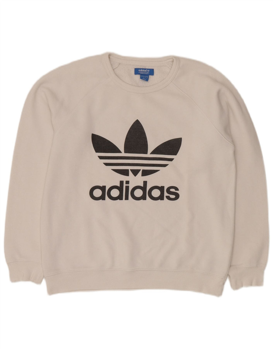 ADIDAS Sweat-shirt graphique pour homme en coton blanc moyen