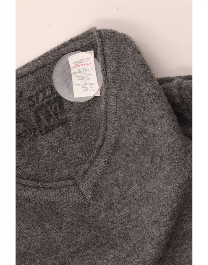 Sixty Pull Col V Homme 2XL Gris Laine