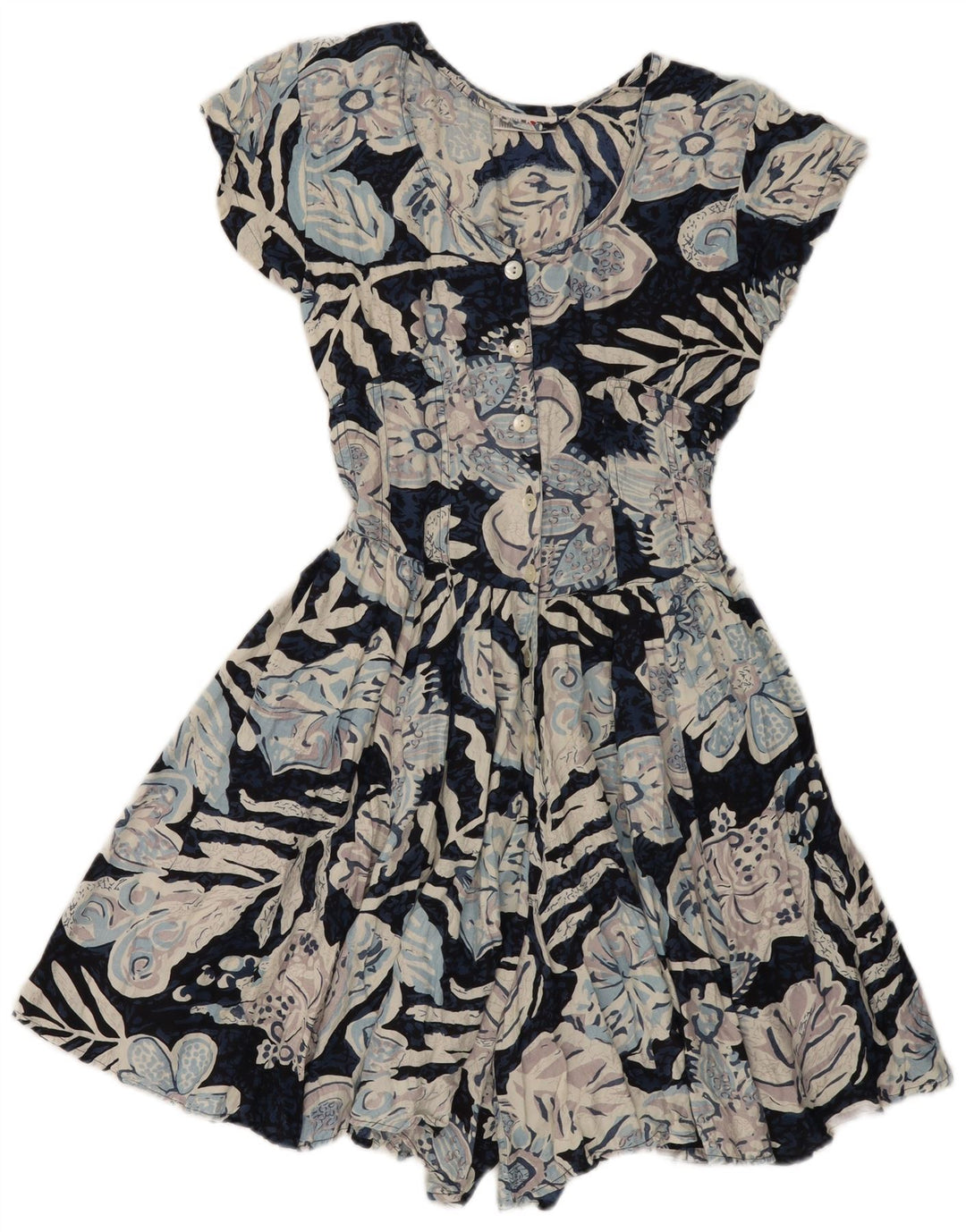MISS JOY Combishort Femme EU 38 XS Bleu Floral