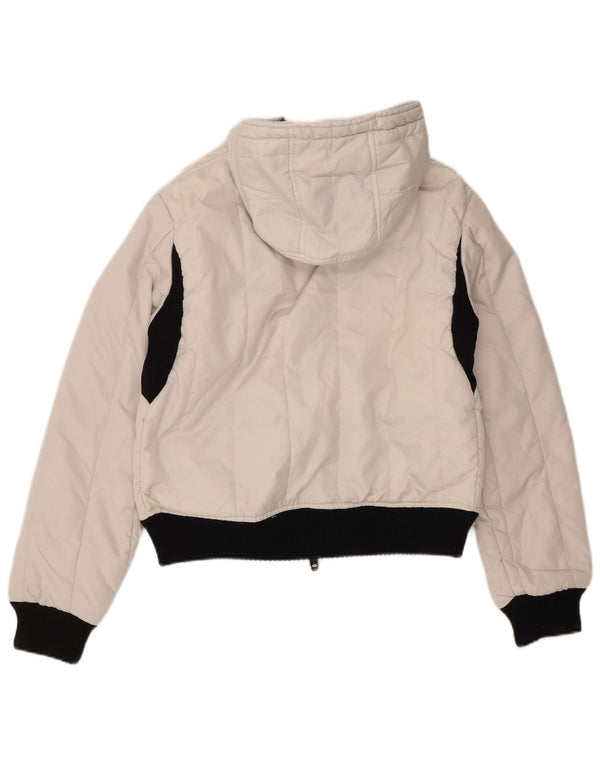 Refrigiwear Veste matelassée à capuche pour femme UK 16 Large Blanc Colorblock
