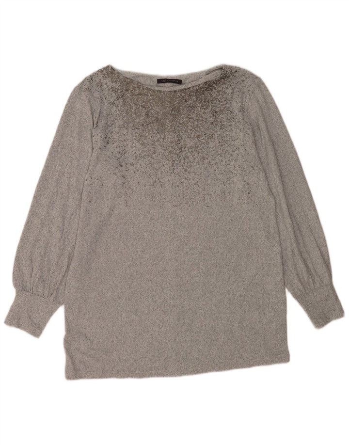 Marks & Spencer Chemisier Femme UK 44 Gris Moyen Moucheté Polyester