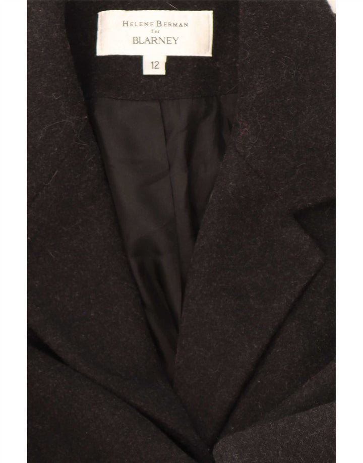 Helene Berman Manteau Blarney pour femme UK 12 Laine noire moyenne