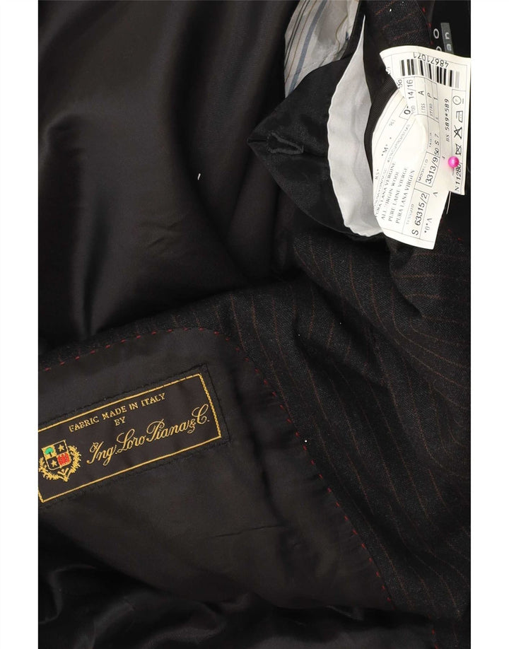 Ing Loro Piona & Co. Veste blazer à 3 boutons pour homme IT 50 Large Noir Rayé