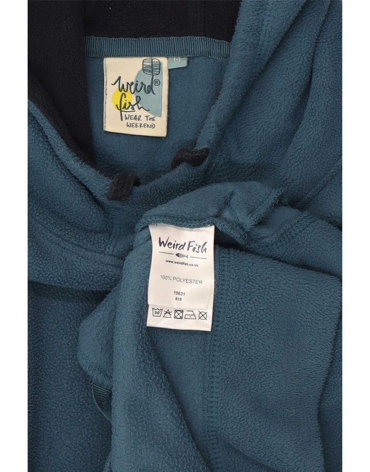 Weird Fish Pull polaire à capuche pour femme UK 14 Grand Bleu Polyester