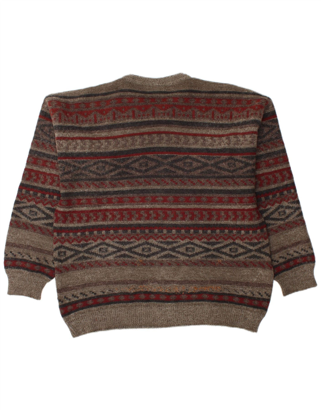 Giramondo Pull col rond pour homme en polyacrylique géométrique marron