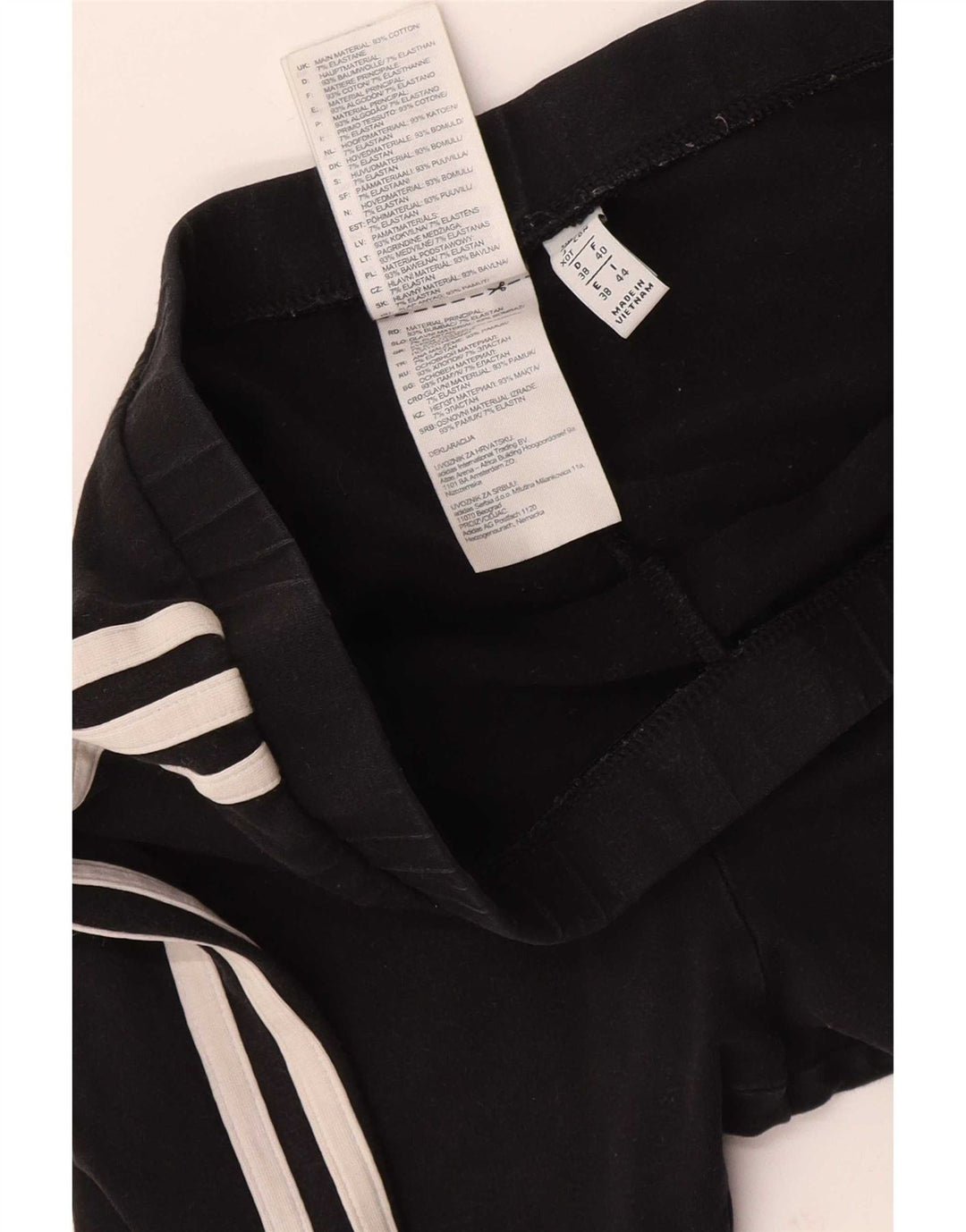 Adidas Legging court pour femme UK 12 en coton noir moyen