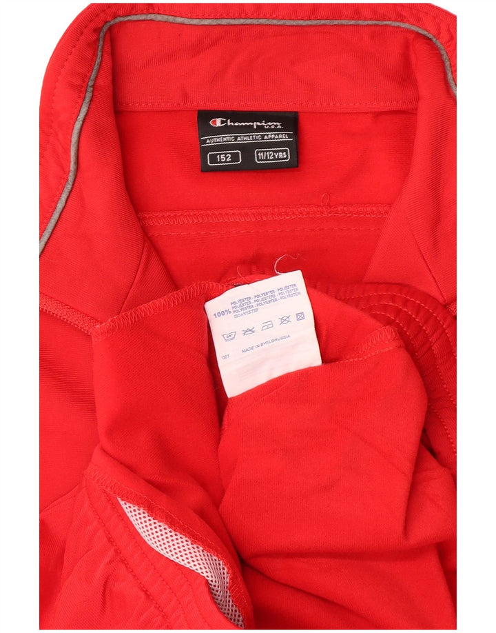 Champion Veste de Survêtement Graphique Garçon 11-12 ans Rouge Polyester