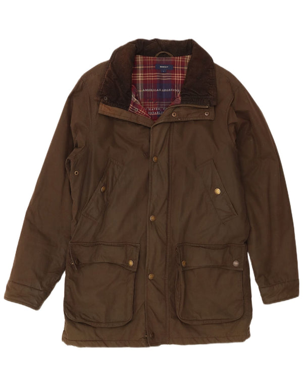 Gant Veste en coton ciré pour homme UK 40 Large Kaki