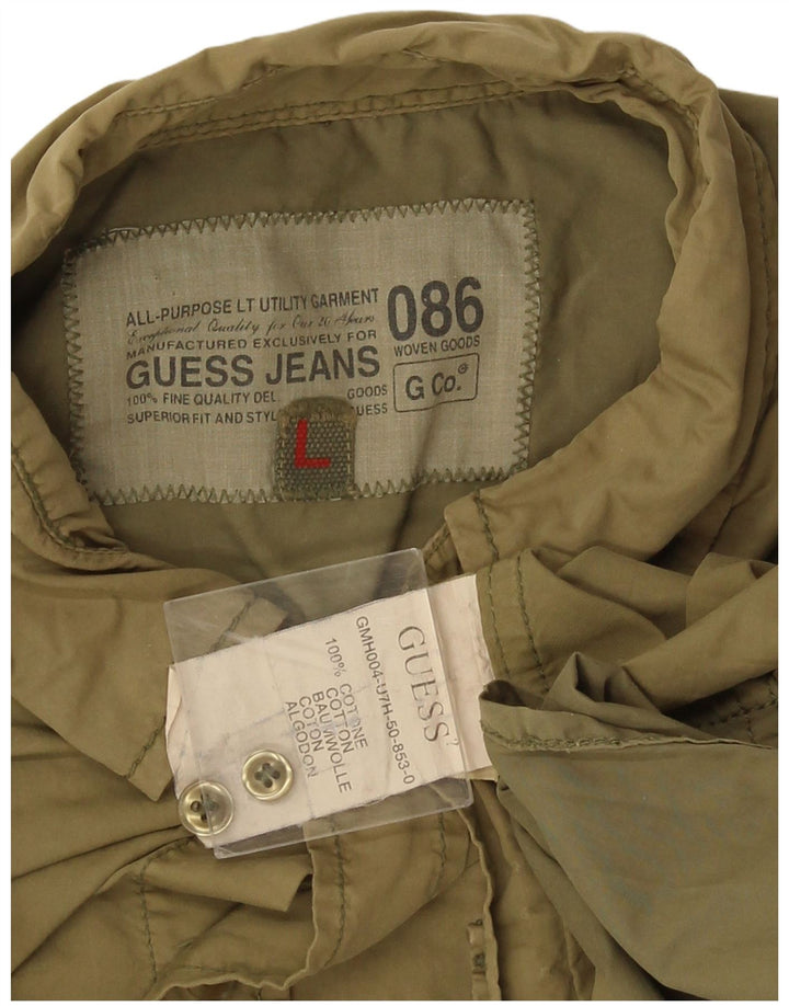 Guess Chemise Homme Large Kaki Coton