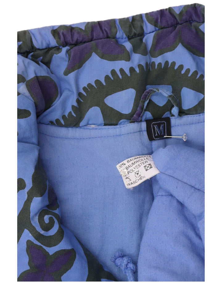 vintage Mens Loose Fit Anorak Jacket UK 38 Coton géométrique bleu moyen