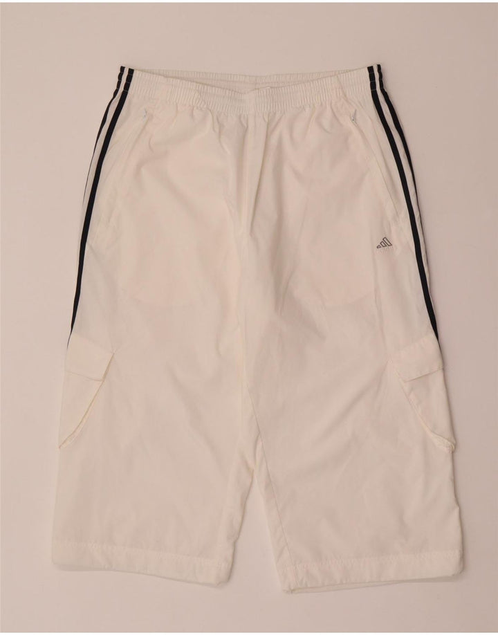 Adidas Pantalon de survêtement Capri Cargo pour homme Large Blanc Polyester