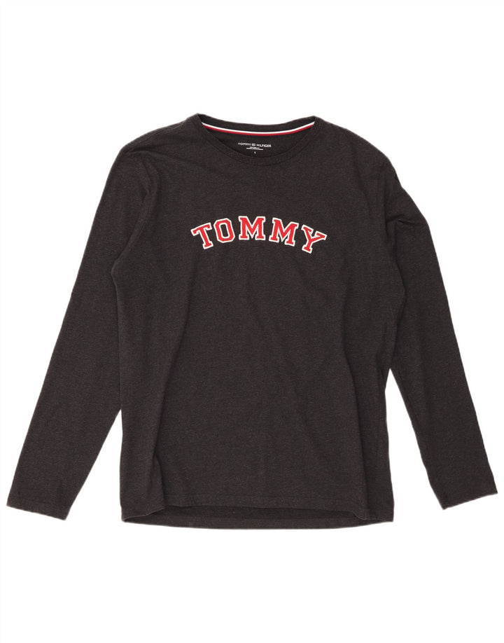 Tommy Hilfiger Haut graphique à manches longues pour hommes Grand coton noir