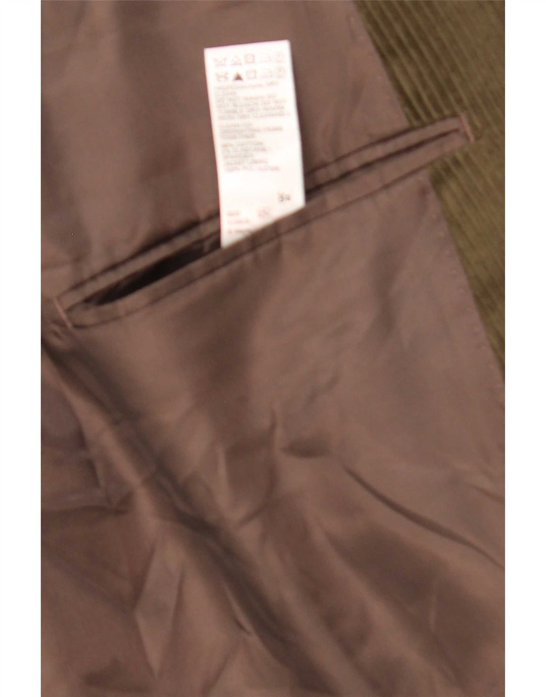 Marks & Spencer Veste blazer en velours côtelé à 2 boutons pour homme UK 40 Large Kaki