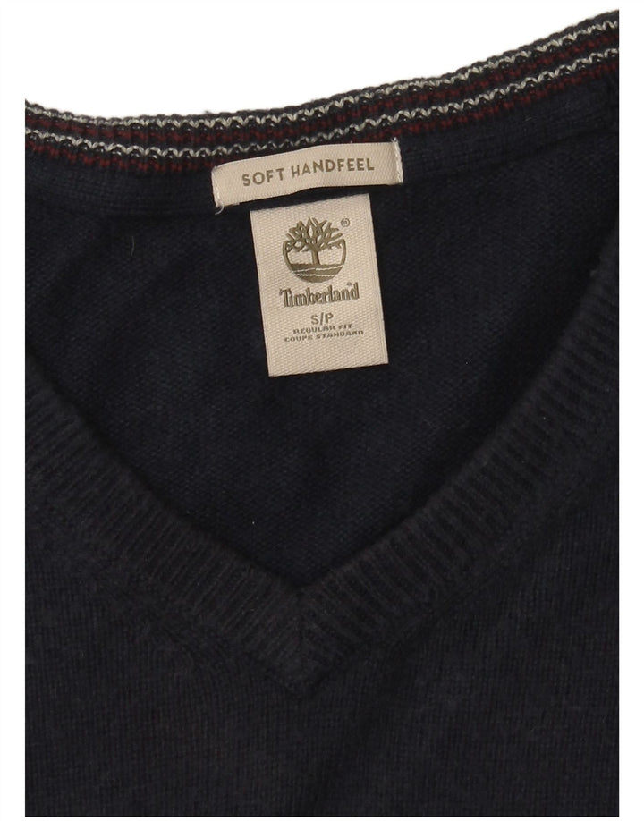 Timberland Pull coupe classique à col en V pour homme, petit, bleu marine