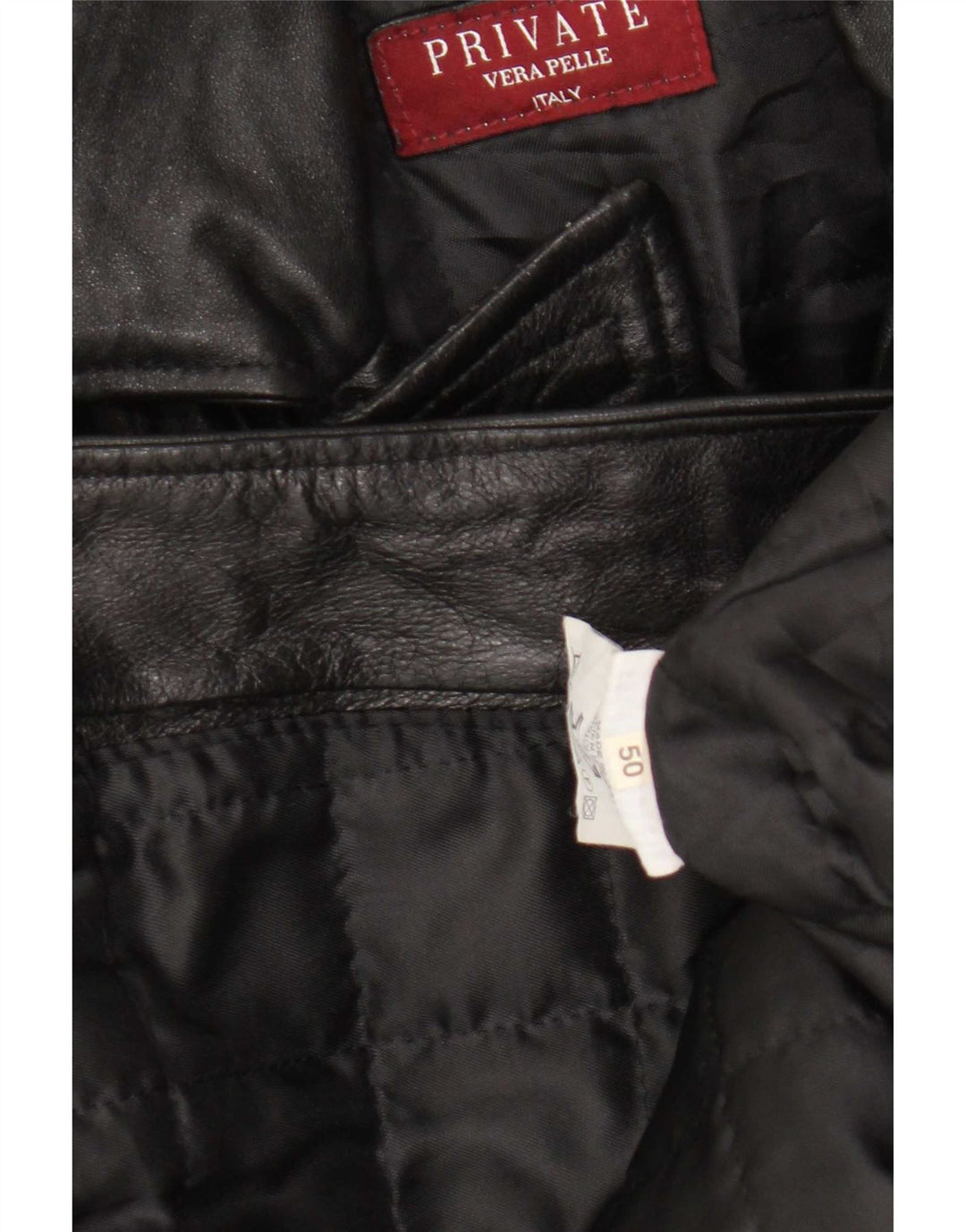 Private Manteau En Cuir Homme IT 50 Large Noir