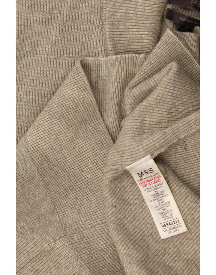 MARKS & SPENCER Pull Cardigan Homme UK 44/46 XL Gris Polyester