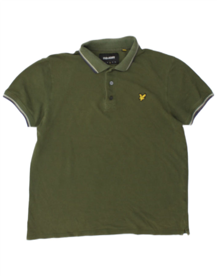 Lyle & Scott Polo Homme Large Kaki Coton