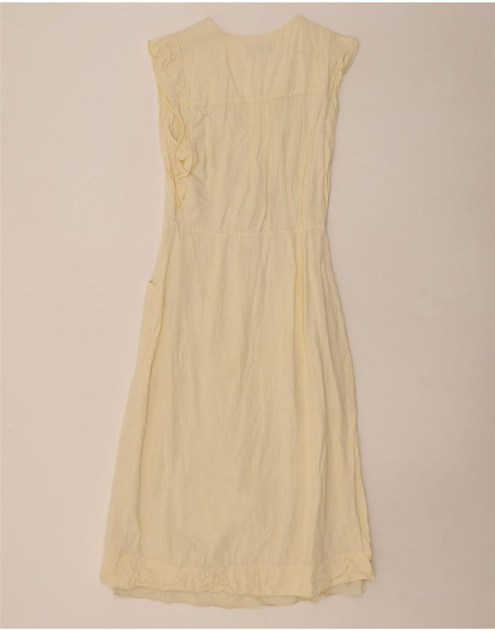 REISS Robe fourreau pour femme UK 10 Small Beige Viscose
