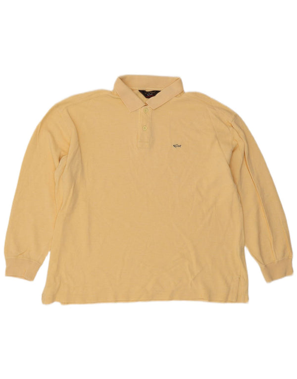Paul & Shark Polo à Manches Longues Homme XL Jaune Coton