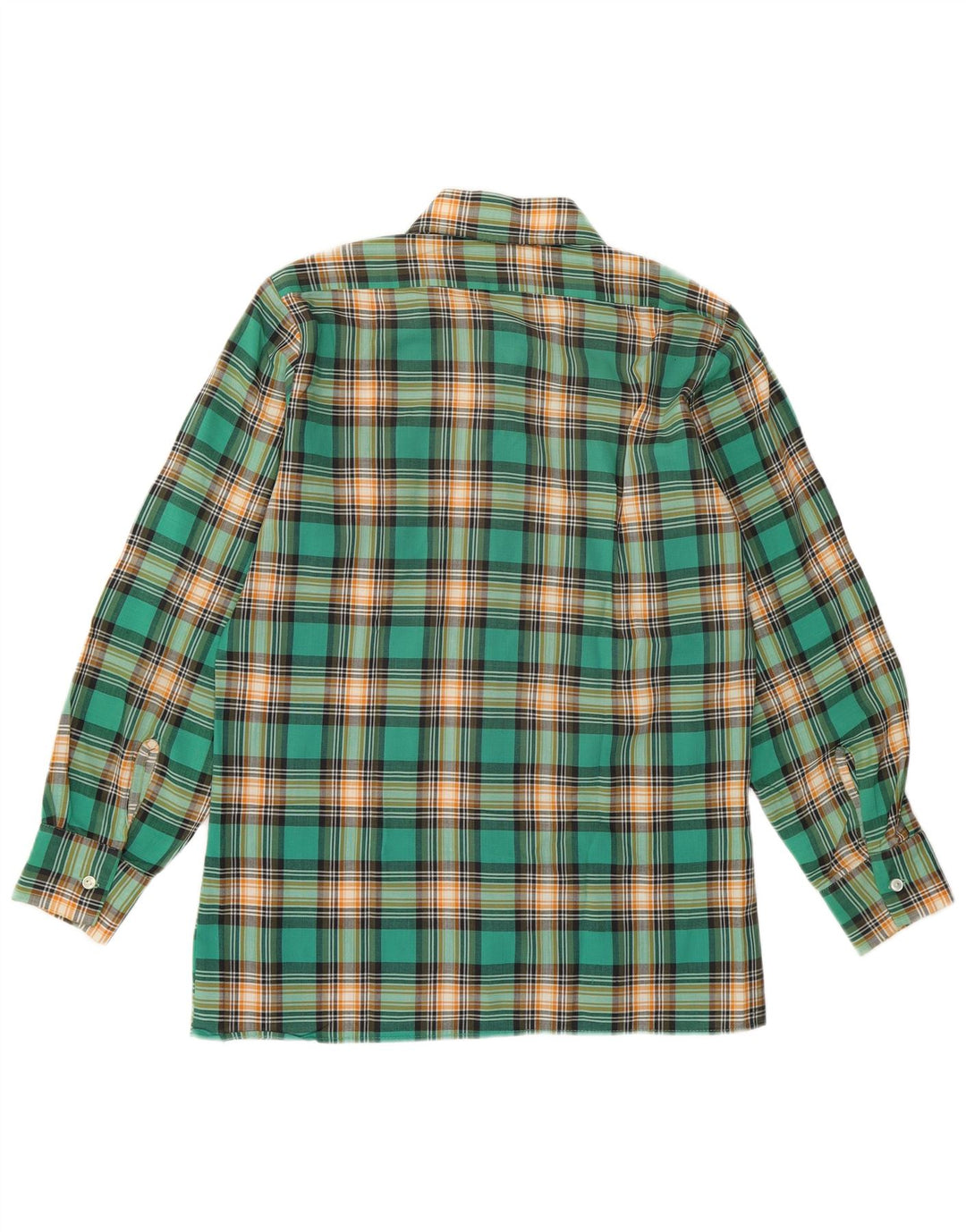 chemise à carreaux vintage pour hommes petit plaid vert