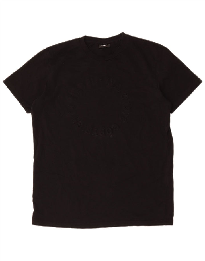 Diesel T-Shirt Graphique Homme Noir Moyen