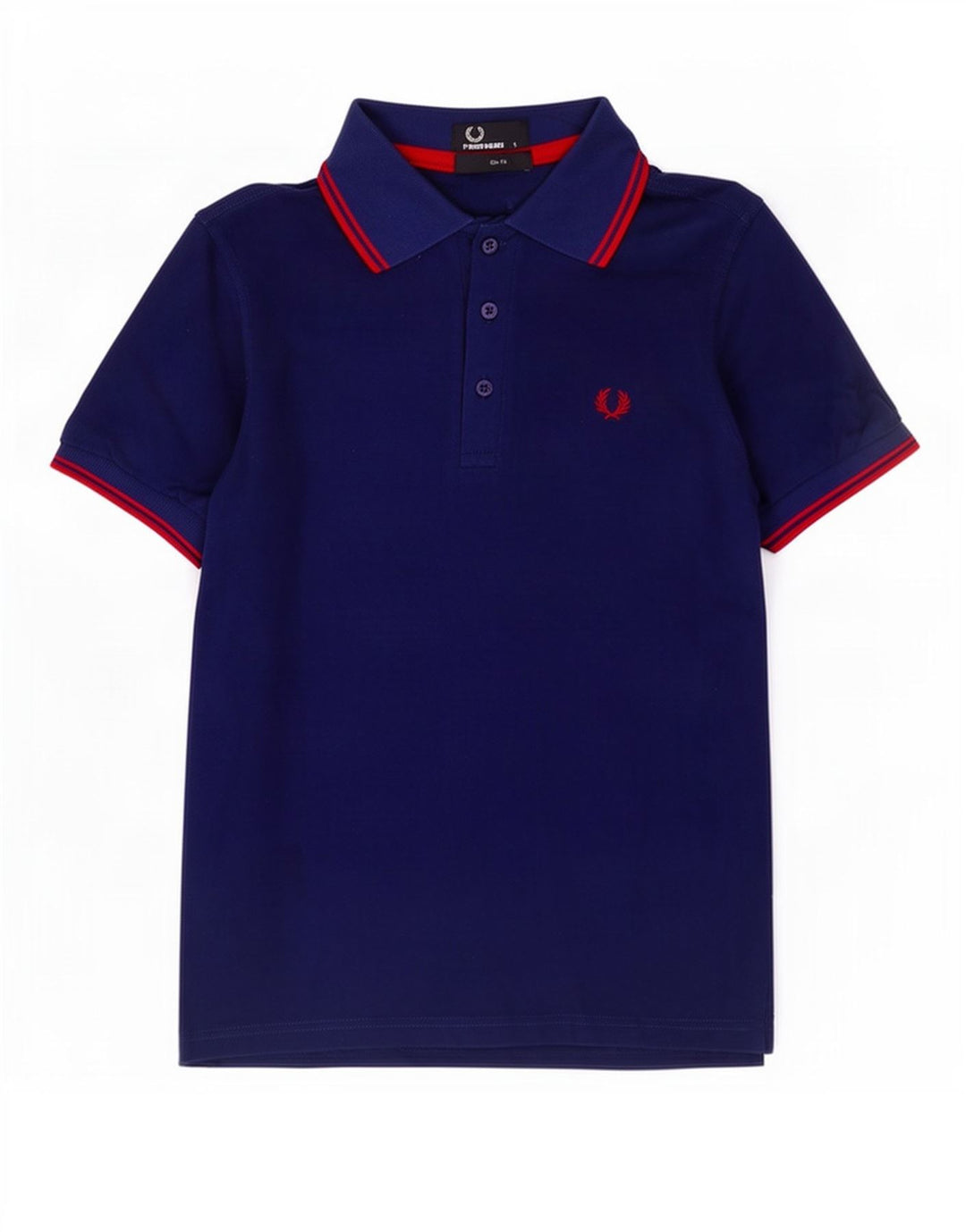 Fred Perry Polo Slim Fit Homme Petit Bleu Marine Coton