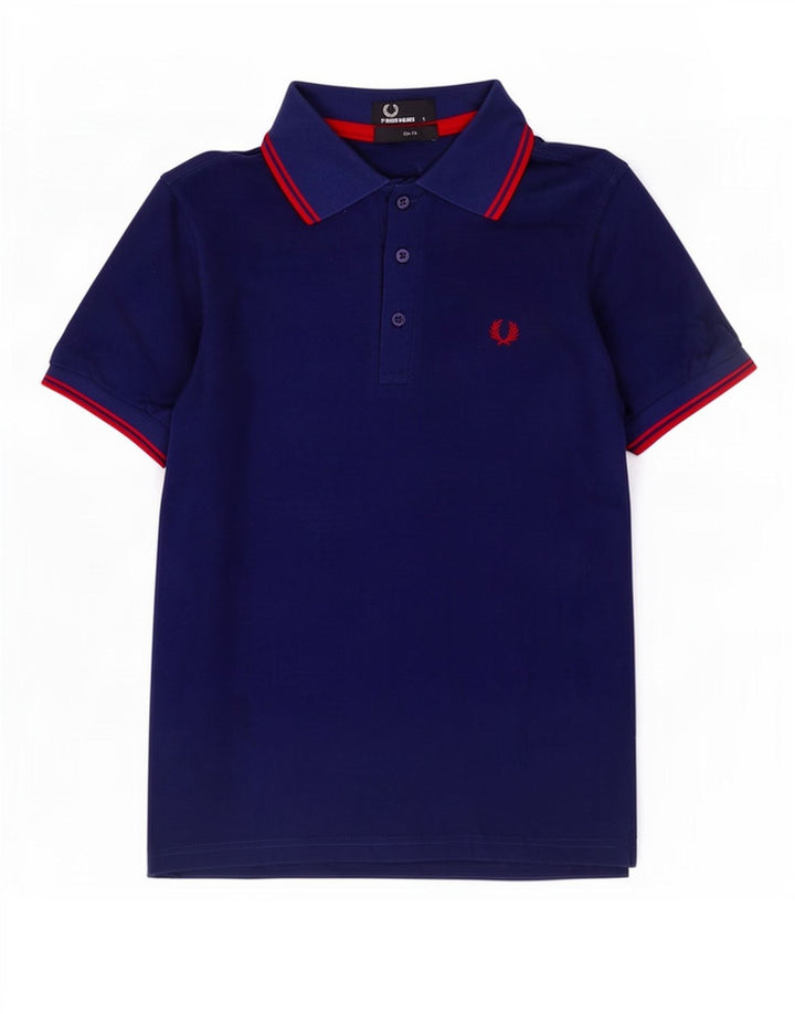 Fred Perry Polo Slim Fit Homme Petit Bleu Marine Coton