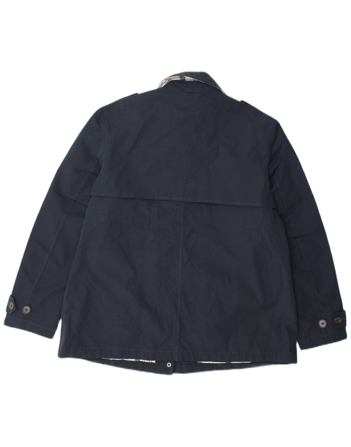 Barbour Veste Militaire Femme UK 14 Large Bleu Marine Polyester
