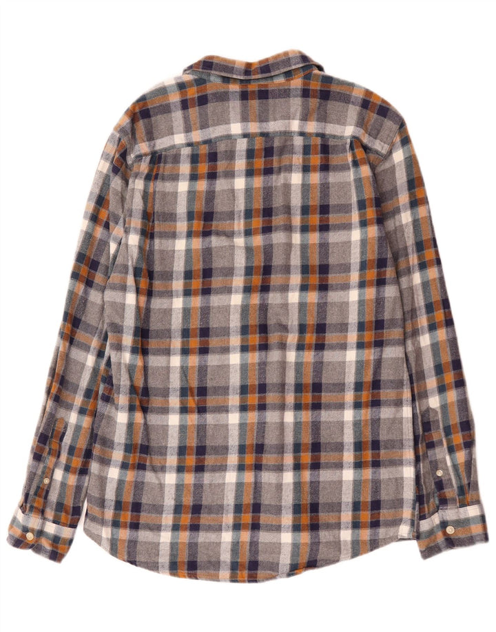 Jack Wills Chemise en flanelle pour homme en coton à carreaux multicolore moyen