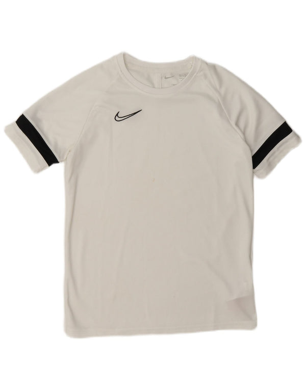 Nike Garçon Dri Fit T-Shirt Top 13-14 ans XL Blanc Colorblock Polyester