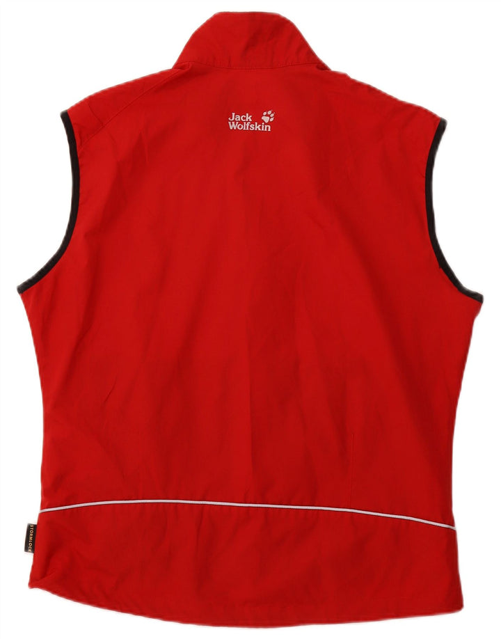 JACK WOLFSKIN Mens Sleeveless Tracksuit Top Jacket UK 36/38 Medium Red