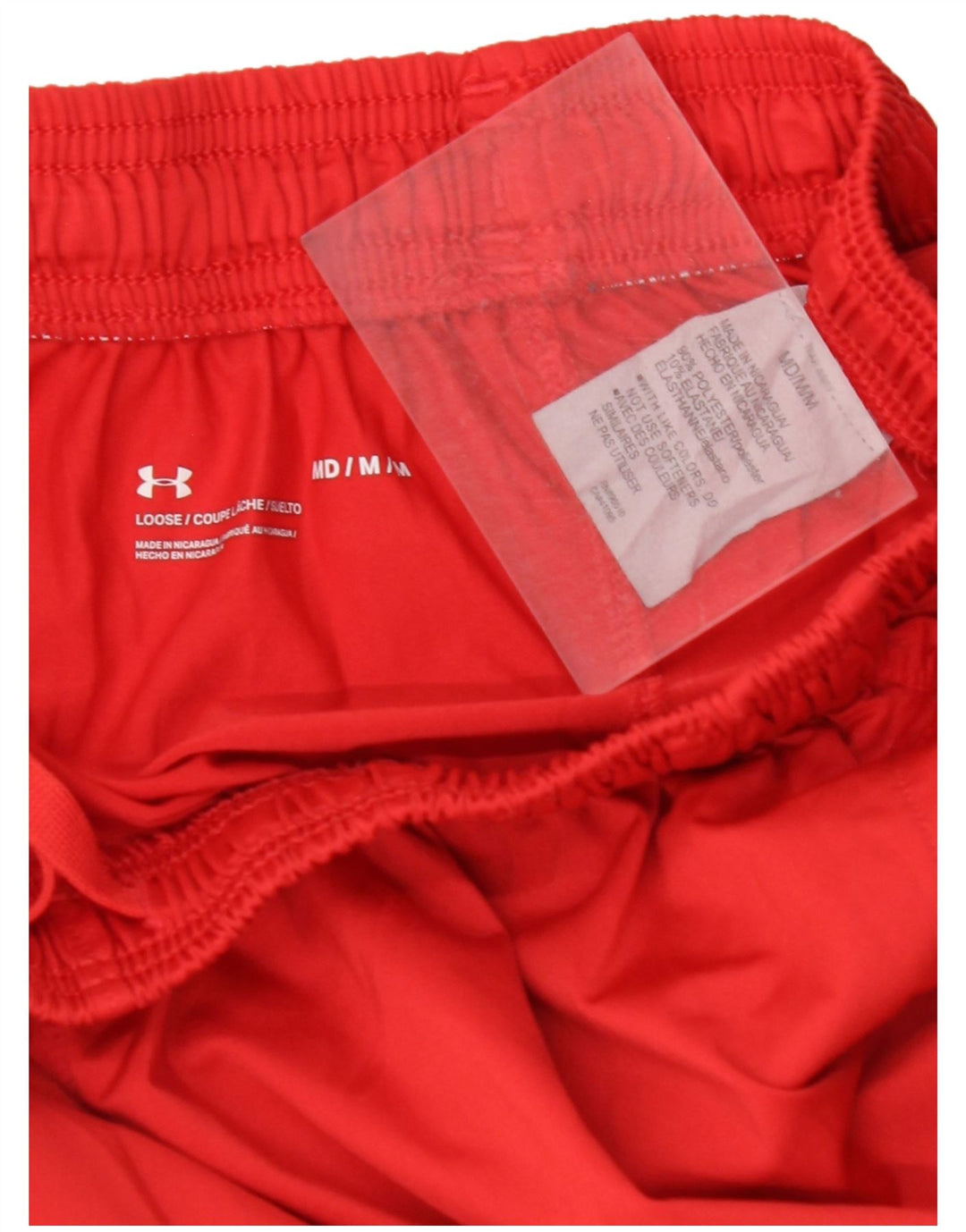 UNDER ARMOUR Short de Sport Homme Rouge Moyen Colorblock Polyester