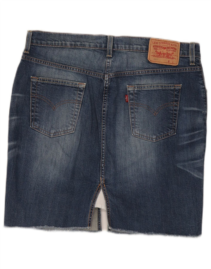 Levi's Jupe en Jean 669 Femme W34 Large Bleu Coton