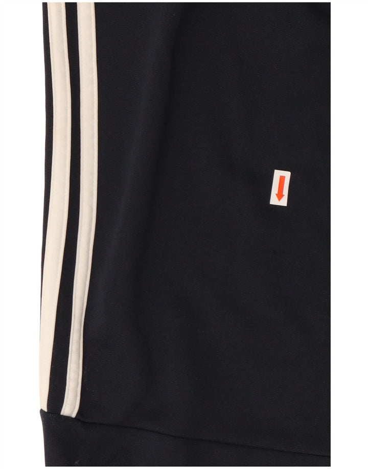 Adidas Pantalon de survêtement pour homme en polyester rayé bleu marine moyen