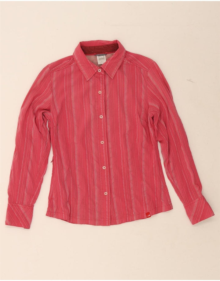 THE NORTH FACE Womens Shirt Blouse UK 10 Small Pink Striped Polyester Vintage The North Face and Second-Hand The North Face from Messina Hembry 