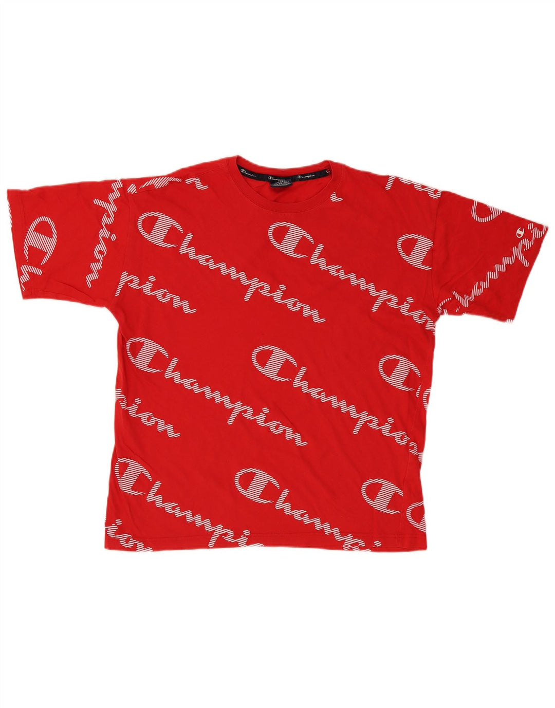 CHAMPION T-Shirt Graphique Homme Grand Rouge Coton