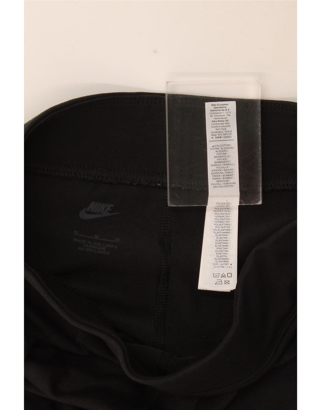 Nike Leggings graphiques pour femmes UK 12 coton noir moyen