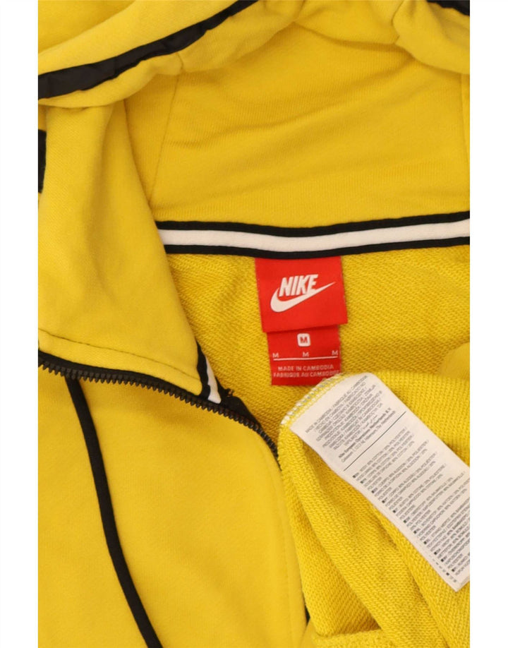 Nike Sweat à capuche zippé en coton jaune moyen pour homme