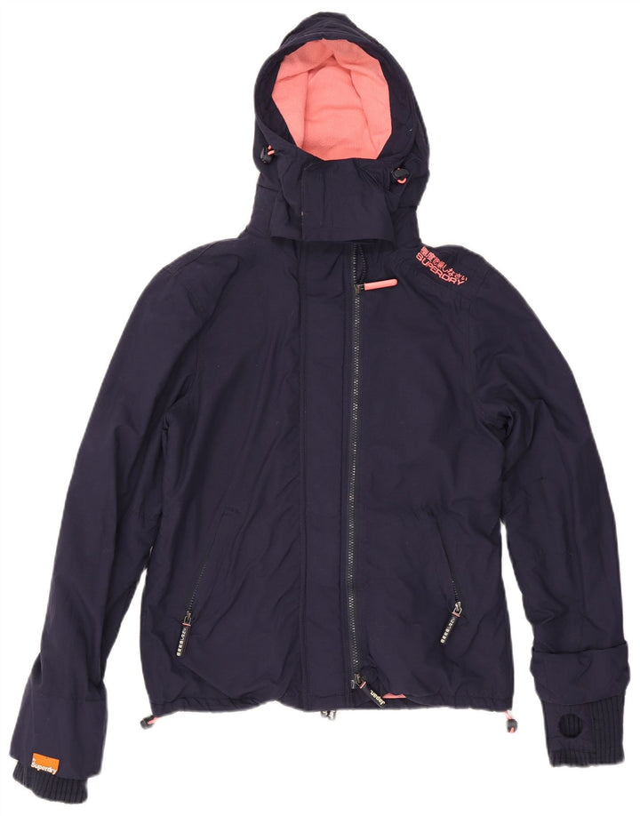 Superdry Veste coupe-vent The Windcheater pour femme UK 14 Bleu marine moyen