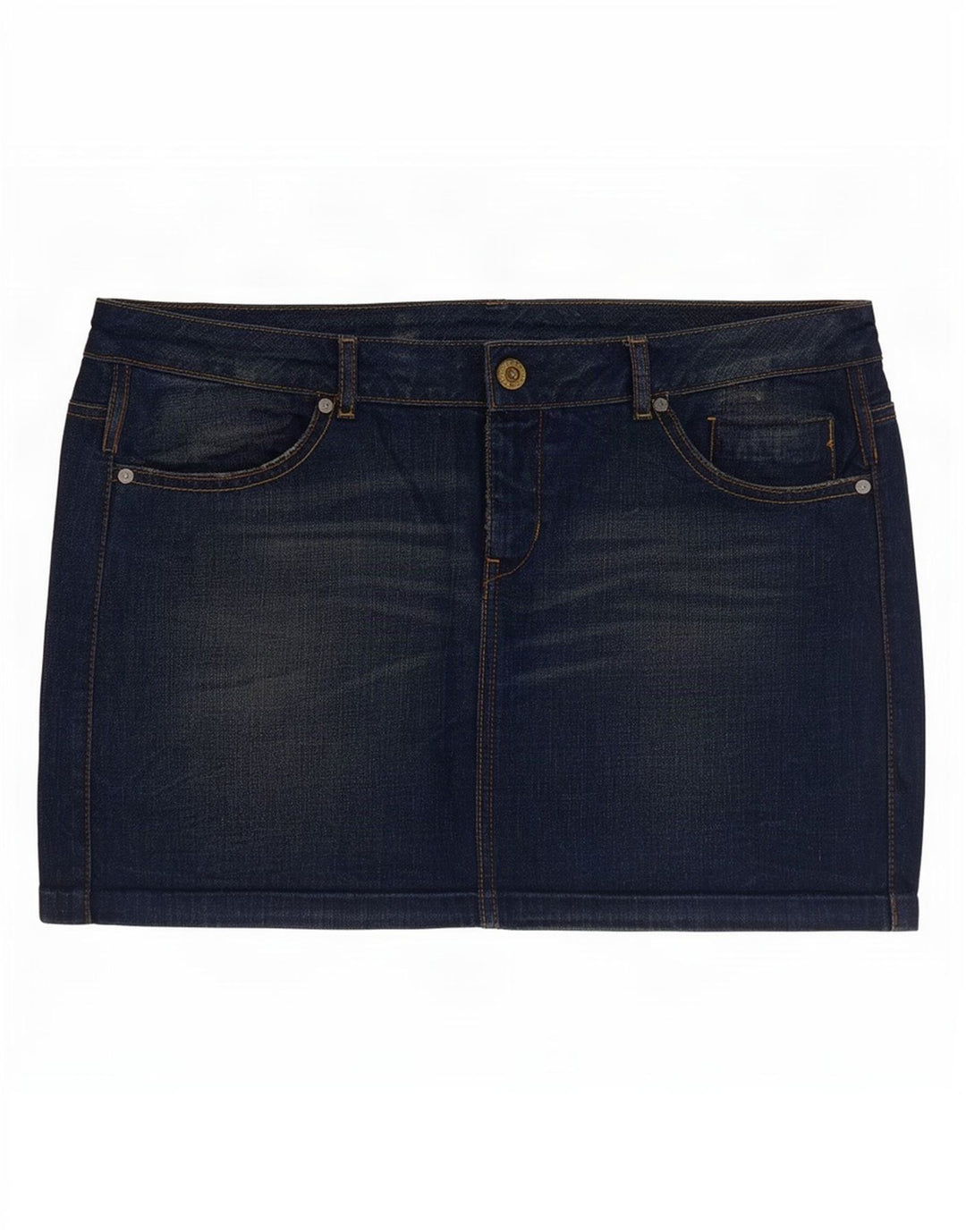 Guess Femme Mini Jupe En Jean W32 Large Bleu Marine Coton